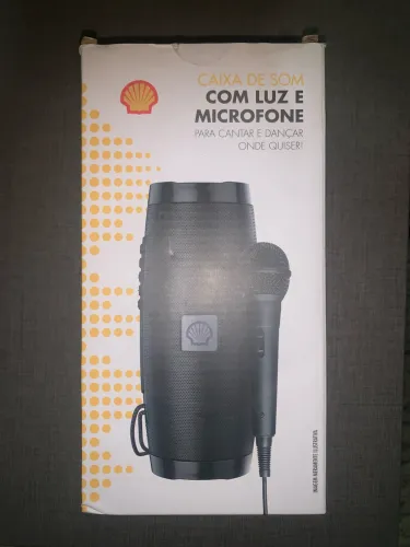Caixa de som com microfone Bluetooth