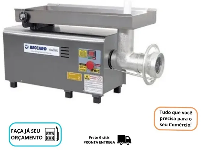 Moedor de Carne Beccaro Inox Boca 22