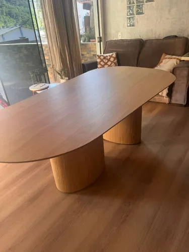 Mesa de jantar MDF Freijó- Feita Sob Medida - Envio para todo Brasil