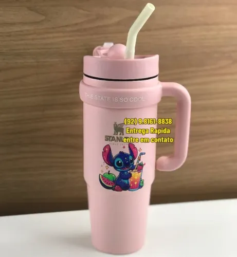 Copo Térmico 900ml Lilo Stitch - Entrega das 9 as 22hrs