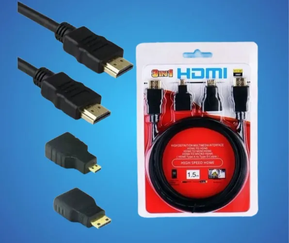 Cabo HDMI 3 em 1 - Novo