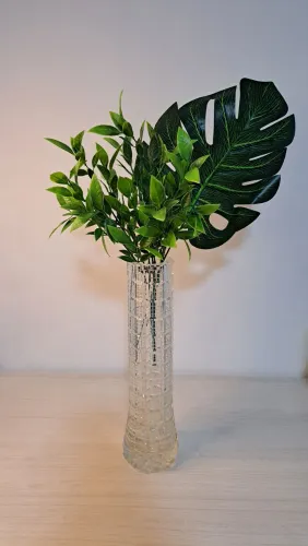 Vaso adorno em cristal antigo 30 cm altura 