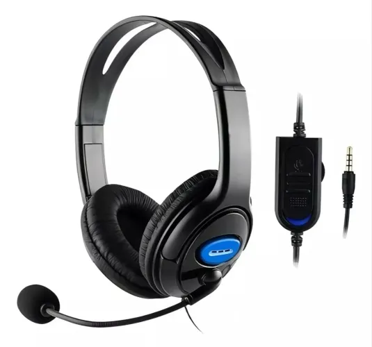 Headset Gamer com Microfone - Ótimo para Jogos e Conversas PS4 / X-ONE