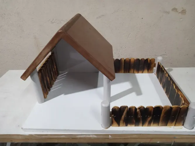 Presépio de madeira artesanal 