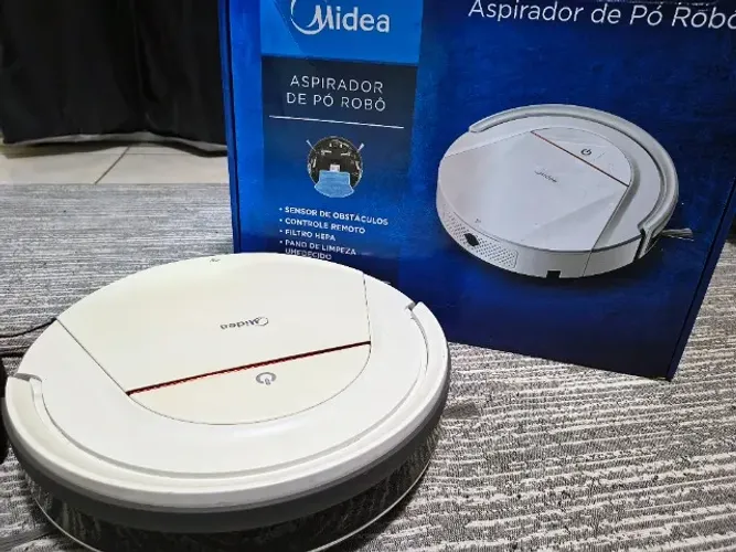 Aspirador de Pó e Passa Pano Robô Midea com Controle