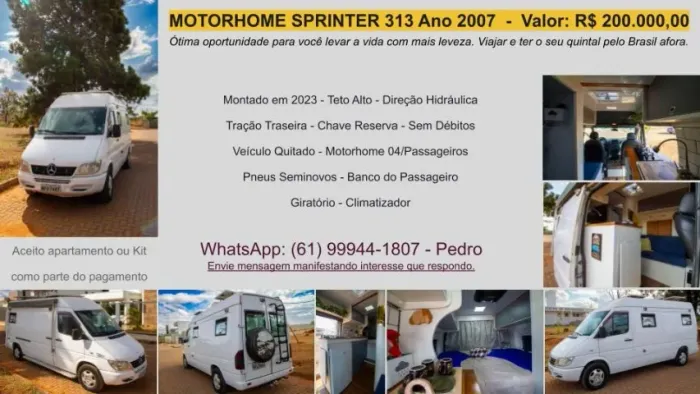 Mercedes-Benz Sprinter 313 Van Luxo 2.2 129cv 16L Dies 2007