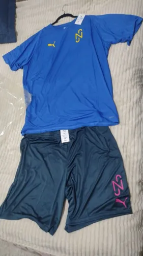 Conjunto camiseta e bermuda NJ Puma 