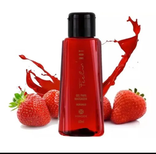 Gel para Massagem Hinode Feelin' Hot Morango 60ml