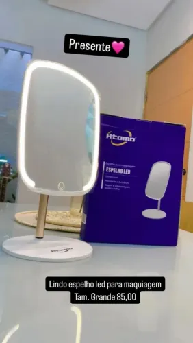Espelho de Maquiagem com LED - Grande - Novo