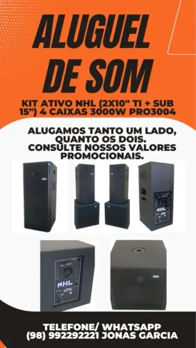 Aluguel de som de alta qualidade 