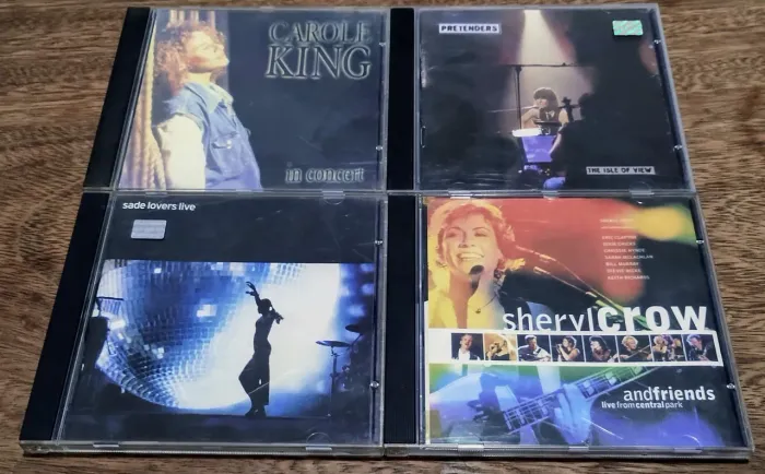 Lote de 4 CDs de Música - Carole King, Pretenders, Sade e Sheryl Crow