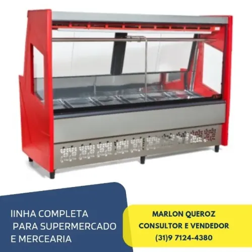 Balcão de Açougue 2M Vermelho Polar