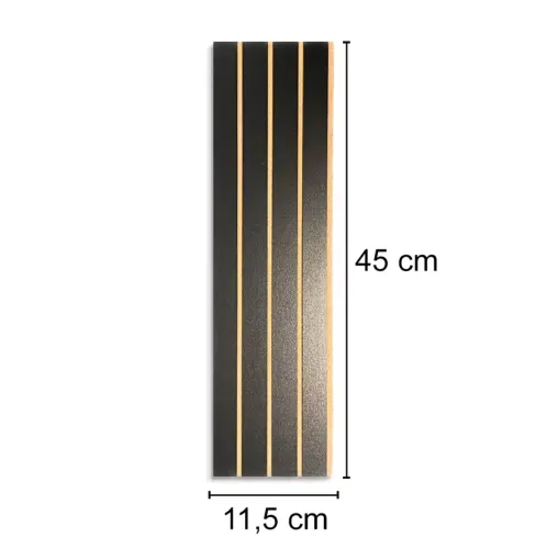 Kit com 10 módulos.Painel Decorativo de Madeira 45x11,5cm