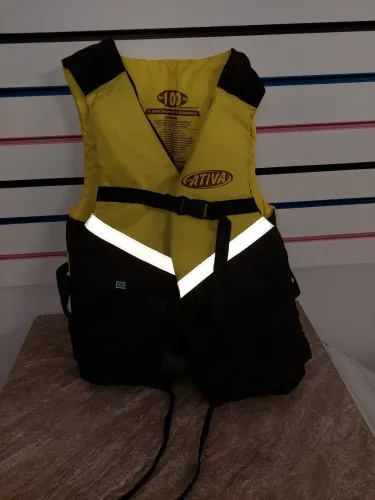 Colete salva vidas Ativa até 100KG cor amarelo