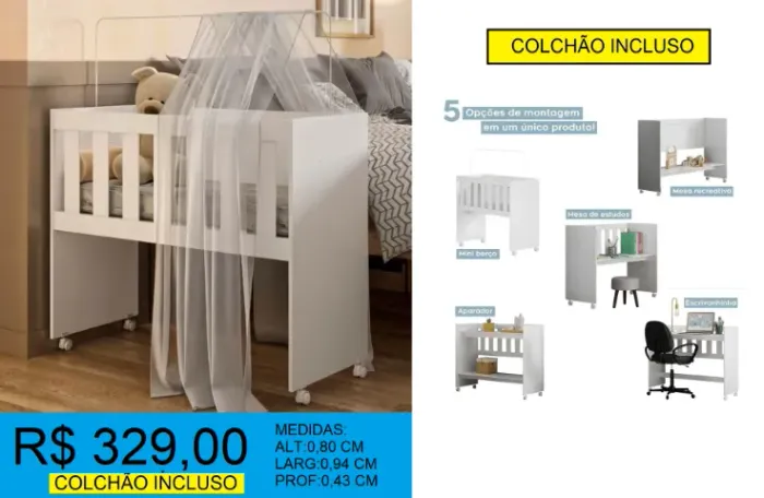 Berço - entrega e montagem gratuita!!
