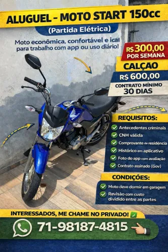 Aluguel Moto Semanal