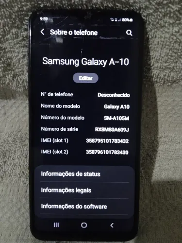 Samsung Galaxy A-10 (200 R$)