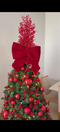 LAÇO NATALINO EM VELUDO GIGANTE PARA ÁRVORE DE NATAL 