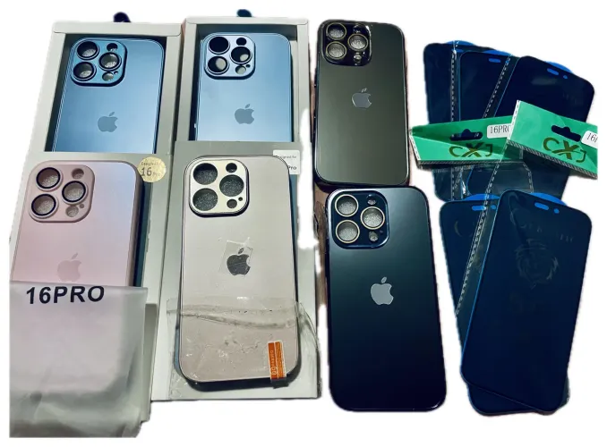 6 Capa Case iPhone 16 Pro Novo + 5 Películas Privacidade