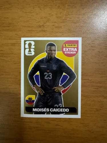 Figurinha Copa 2026 Extra Gold Moisés Caicedo