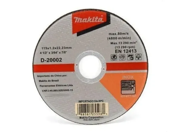 Disco de Corte Inox Makita D-20002 Kit 5 Unidades
