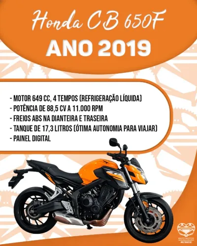 Honda CB650F - Ano 2019 (28.000 Km)