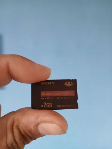 Cartão de memória memory stick pro duo 2 gb sony