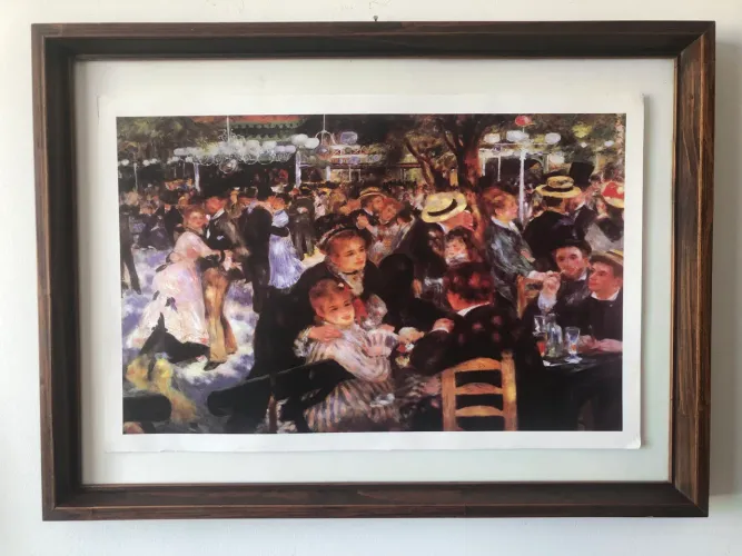 Quadro moldura de madeira obra de Renoir.1876