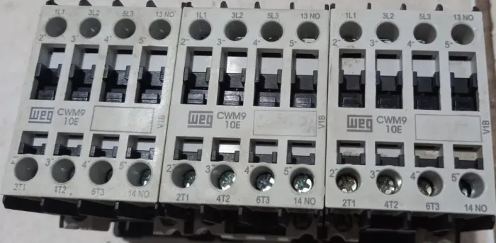 3 Contatores Tripolar de Potência WEG CWM910E - Alta Performance