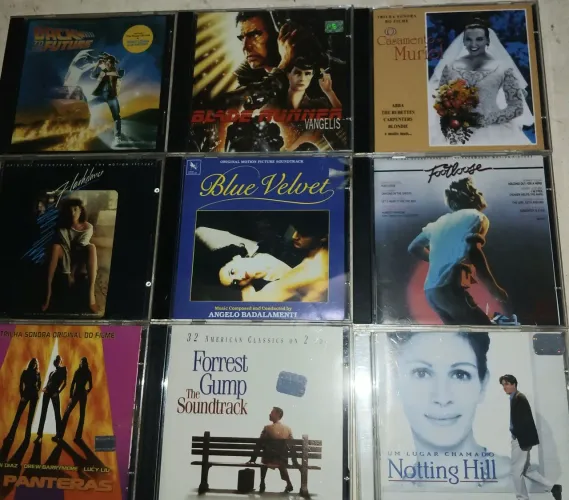 Lote cds originais Trilhas de Filmes nacionais e importados 