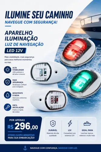 Aparelho Iluminação Luz de Navegação 12V.