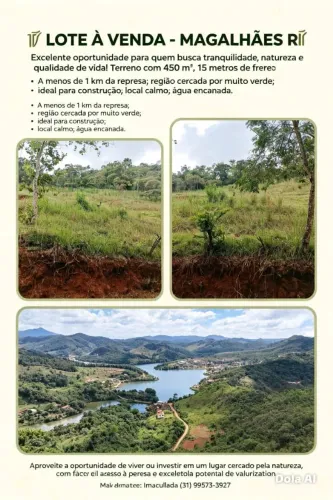 LOTES À VENDA - MAGALHÃES - MARIANA/MG 