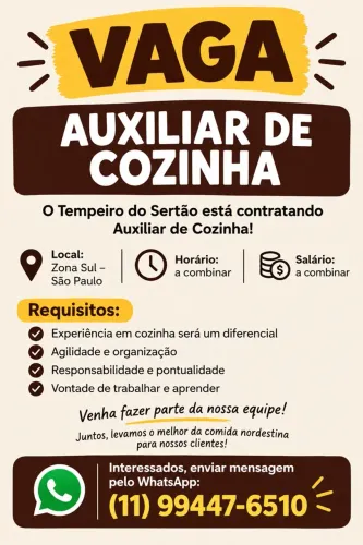 Auxiliar de cozinha