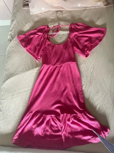 Vestido curto rosa