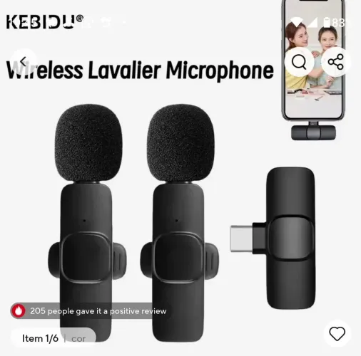 Microfone wireless K9 para Iphone