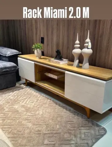 Rack Miami 2m de Largura para Tv de até 75 Polegadas- Produto Novo Entrega Rápida