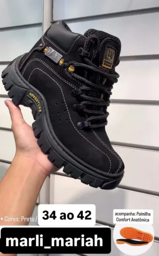 Bota cat couro legítimo 