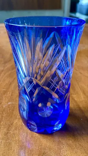 4 copos de cristal da boemia