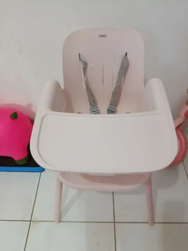 Cadeira Para Alimentação Bebê Poke Rosa Menina Burigotto