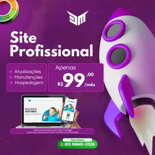 Site Profissional por apenas R$ 99/mês (Tudo Incluso!)