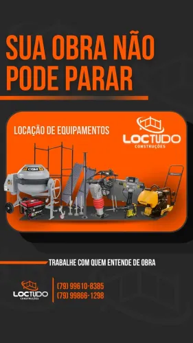 Locação de andaimes, escoras e equipamentos para construção cívil
