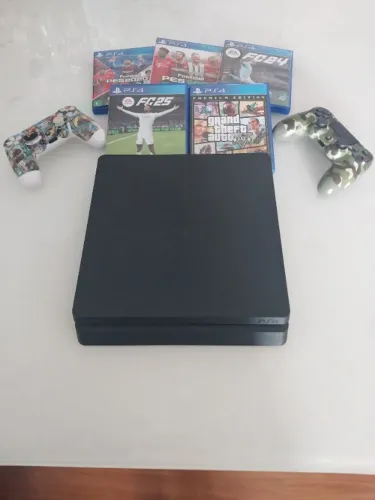 ps4 500Gb com 2 controles + 5 jogos