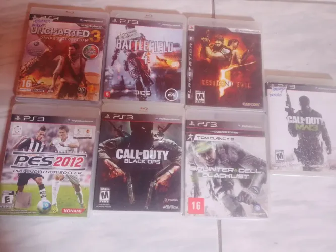 Lote de 7 jogos de PS3