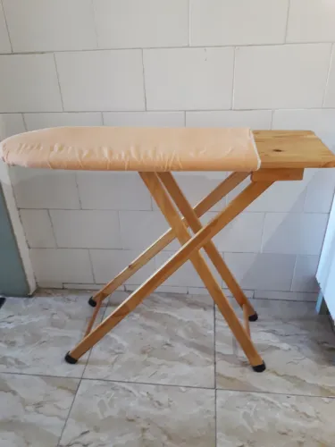 Tábua de Passar Roupa Madeira Dobrável 2 Níveis
