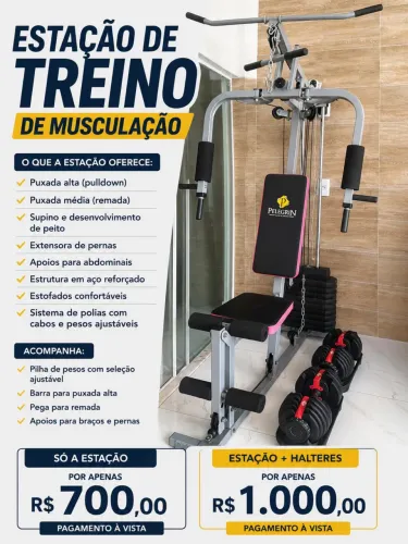 Estação de treino de musculação