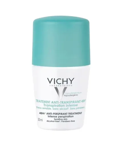 Desodorante Antitranspirante Roll-On Vichy Deo 48h Proteção Eficaz Sem Álcool 50ml