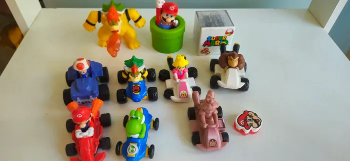 Lote Coleção Mario Kart McDonalds Bonecos Nintendo