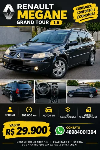Renault Megane Grand Tour Dynam. Hi-flex 1.6 16V 2012