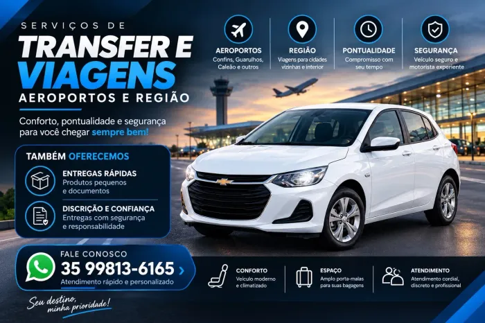 TRANSFER EXECUTIVO | AEROPORTOS | VIAGENS | ENTREGAS