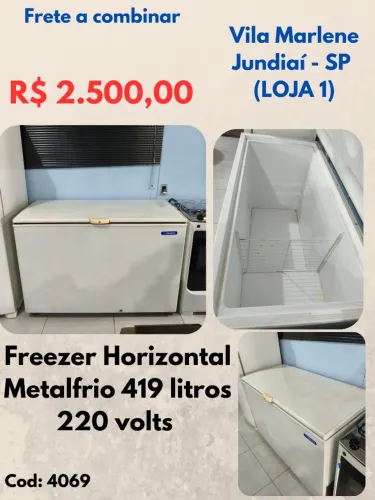 Freezer Horizontal Metalfrio 419 litros 220 volts 